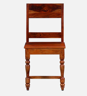 Siramika Sheesham Wood Dining Chairs In Honey Oak (Set Of 2)
