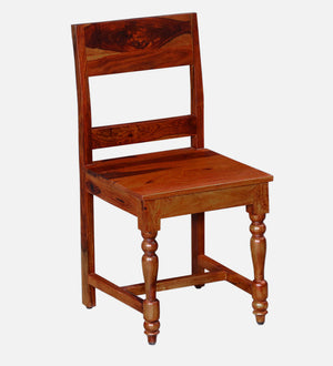 Siramika Sheesham Wood Dining Chairs In Honey Oak (Set Of 2)