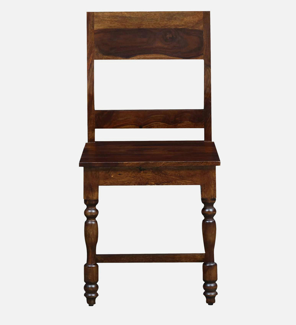 Siramika Sheesham Wood Dining Chairs In Provincial Teak Finish (Set Of 2)