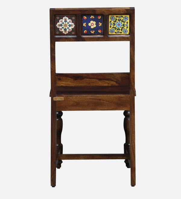 Siramika Sheesham Wood Dining Chairs In Provincial Teak Finish (Set Of 2)