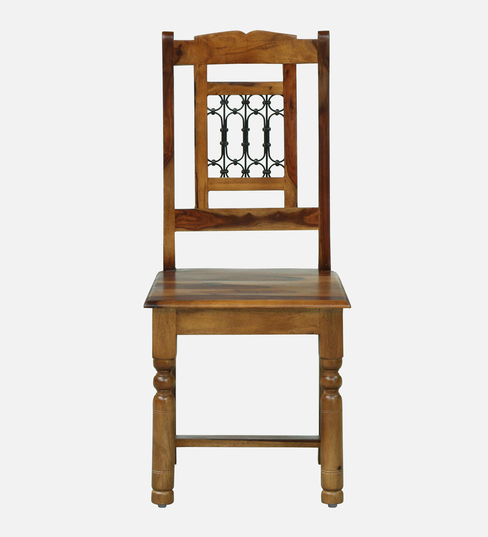 Stafford Sheesham Wood Dining Chair In Provincial Teak Finish (Set Of 2)