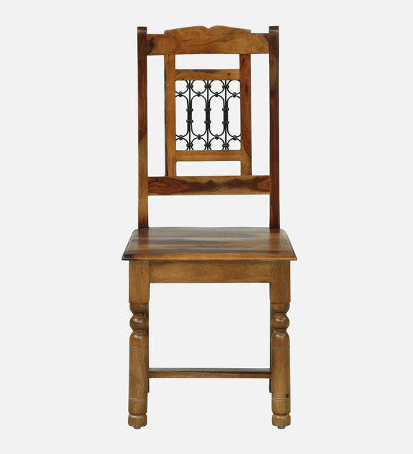 Stafford Sheesham Wood Dining Chair In Provincial Teak Finish (Set Of 2)