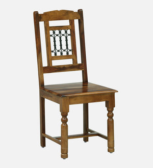 Stafford Sheesham Wood Dining Chair In Provincial Teak Finish (Set Of 2)