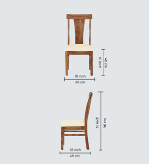 Terence Sheesham Wood Dining Chair in Brown Finish