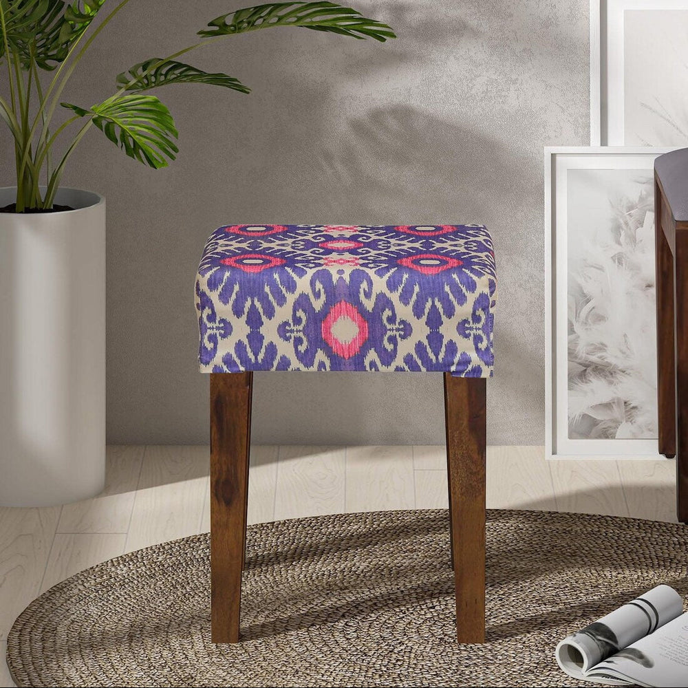 Thuin Sheesham Wood Seating Stool In Rustic Teak Finish