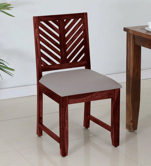 Tourconing Sheesham Wood Dining Chairs In Honey Oak Finish (Set Of 2)