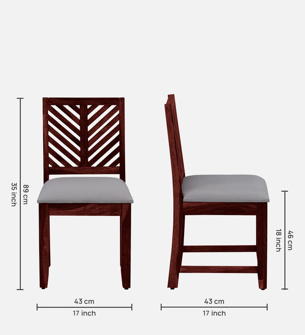 Tourconing Sheesham Wood Dining Chairs In Honey Oak Finish (Set Of 2)