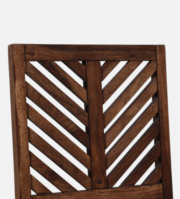 Tourconing Sheesham Wood Dining Chairs In Rustic Teak Finish (Set Of 2)