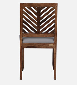 Tourconing Sheesham Wood Dining Chairs In Rustic Teak Finish (Set Of 2)