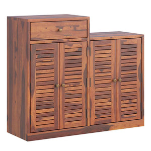Danta Sheesham Wood Shoerack In Honey Oak Finish