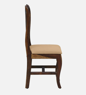 Calvo Sheesham Wood Dining Chairs In Provincial Teak Finish (Set Of 2)