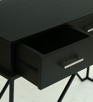 Ziggy Metal Study Table In Black Colour