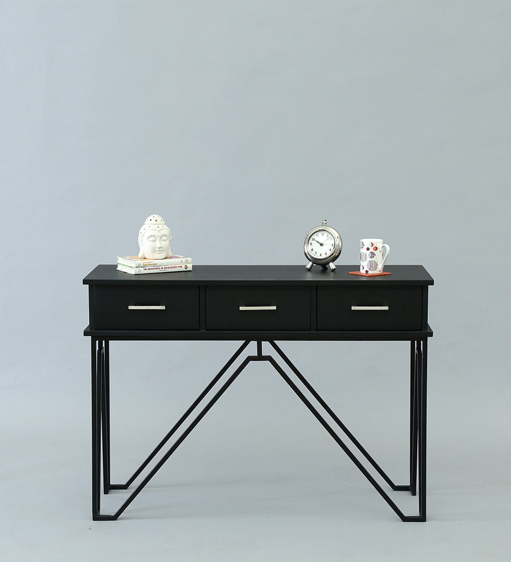 Ziggy Metal Study Table In Black Colour