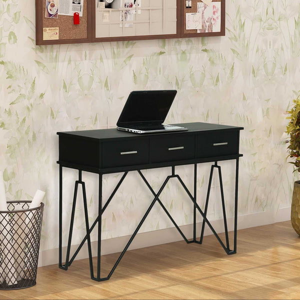 Ziggy Metal Study Table In Black Colour