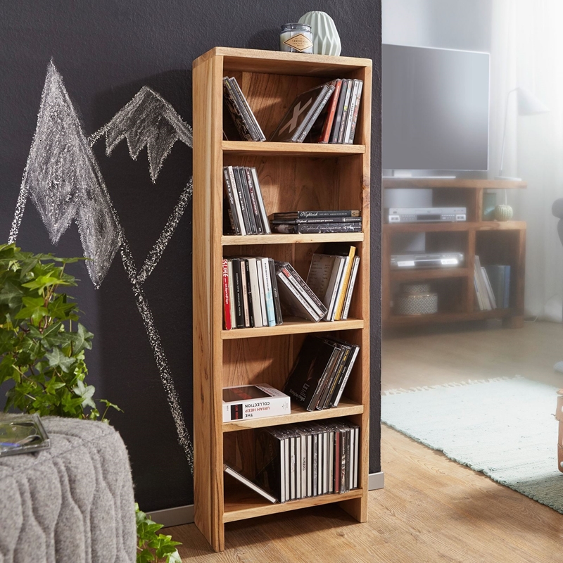 Solid Wood Book Shelf Cd Rack, Wooden Book Rack Designs