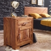 Picture of Solid Wood Sheesham Bedside With 1 Door And 1 Drawer