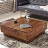 Picture of Solid Wood Sheesham Low Height Square Coffee Table
