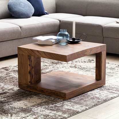 Picture of Solid Wood Sheesham Double Top Small Coffee Table