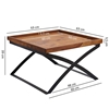 Picture of Solid Wood Coffee Table With Curved Iron Leg