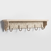 Picture of Wooden Carved 5 Hook Wall Shelf