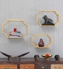 Picture of Metal Wall Shelf Set Of 3 in Gold Finish