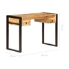 Picture of Solid Wood Rema Desk With Iron Stand
