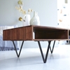 Picture of Solid Wood Sheesham Metric Coffee Table With 2 Open Shalves