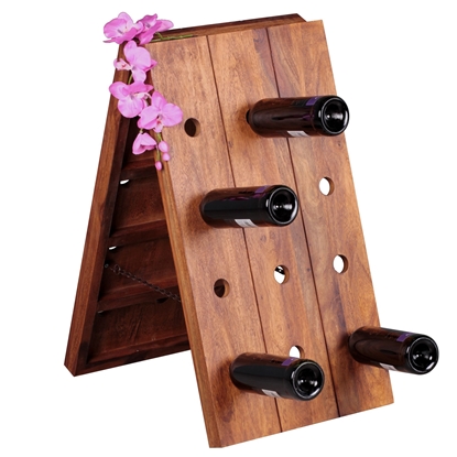 Picture of Solid Wood Sheesham Modular Wine Rack