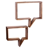 Picture of Solid Wood Sheesham Set of 2 Wall Shelves Shelf  with Shape
