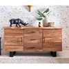 Picture of Solid Wood Sideboard with Live Edge Top And Iron Legs