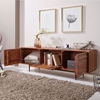 Picture of Solid Wood Sheesham Falcate Tv Unit With Iron Stand