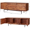 Picture of Solid Wood Sheesham Falcate Tv Unit With Iron Stand