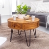 Picture of Solid Wood Sheesham Four V Iron Coffee Table