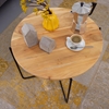 Picture of Solid Wood Coffee Table With Iron Legs