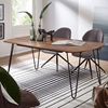 Picture of Solid Wood Sheesham Dining Table With triangular Iron Legs