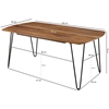 Picture of Solid Wood Sheesham Dining Table With triangular Iron Legs