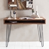 Picture of Solid Wood Sheesham Retro Design Desk With Iron Legs