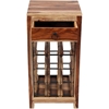 Picture of Solid Wood Sheesham Wine Rack With 1 Drawer