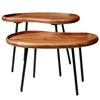 Picture of Prince Solid Wood Nested Tables - Set of 2 (Honey Oak And Black Finish)