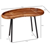 Picture of Prince Solid Wood Nested Tables - Set of 2 (Honey Oak And Black Finish)