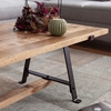 Picture of Solid Wood Coffee Table With Iron And Heavy Top
