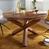 Picture of Solid Wood Sheesham Round Dining Table With Shuffled Legs