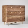 Picture of Solid Wood Halle Chest Of Drawer With Brass Stand