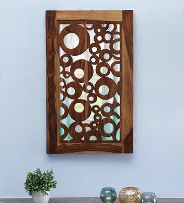 Picture of Aura Sheesham Wood Rectangle Wall Art