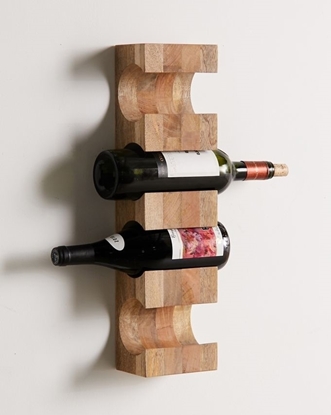 Picture of Mango Wood Wall Wine Rack