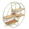 Picture of Iron and Wood Circular Wall Shelf
