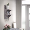 Picture of Mango Wood Floating Wall Shelf in Rustic White Colour