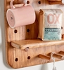 Picture of Solid Wood Semi Circular Wall Shelf With Key Holder