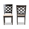 Picture of Baxton Studio Sand Upholstered and Brown Finished Wood 2-Piece Dining Chair Set