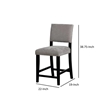 Picture of Benjara 24" Transitional Wood Counter Stool with Footrest in Gray